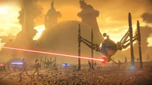 Stunning Landscape Of Geonosis Wallpaper