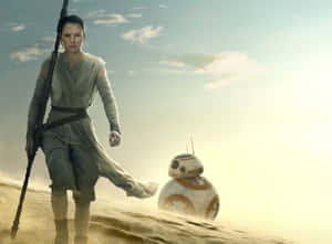 Stunning Landscape Of Jakku Desert At Sunset Wallpaper