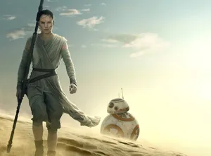 Stunning Landscape Of Jakku Desert At Sunset Wallpaper