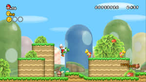 Stunning Landscape Of Mushroom Kingdom Wallpaper