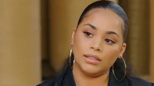 Stunning Lauren London Posing At A Photoshoot Wallpaper