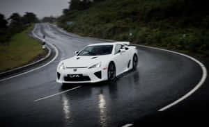 Stunning Lexus Lfa Showcasing Its Sleek Design And Powerful Presence Wallpaper