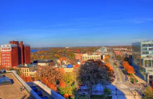 Stunning Madison Skyline At Dusk Wallpaper