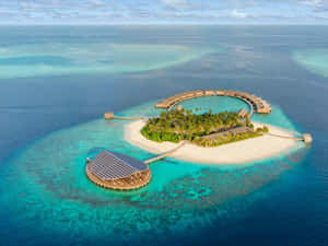 Stunning Maldivian Island Beach Paradise Wallpaper