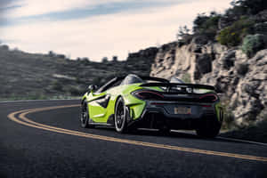 Stunning Mclaren 600lt Spider In Action Wallpaper