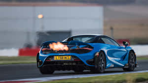 Stunning Mclaren 765lt In Motion Wallpaper