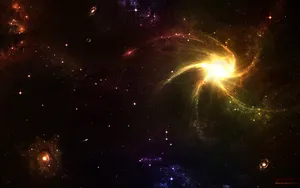 Stunning Meteor In The Outer Space Wallpaper