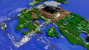 Stunning Minecraft Map With Various Biomes And Scenery Wallpaper