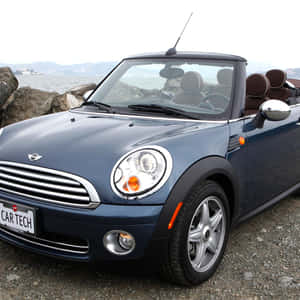 Stunning Mini Cooper Convertible On The Road Wallpaper
