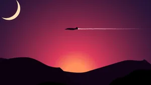 Stunning Minimalist Sunset Wallpaper