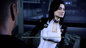 Stunning Miranda Lawson In Action Wallpaper