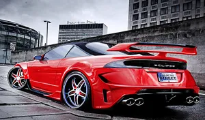 Stunning Mitsubishi Eclipse Amidst Extravagance Wallpaper