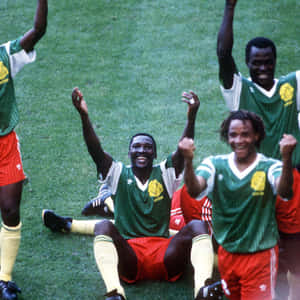 Stunning Moment Roger Milla Wallpaper