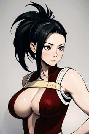 Stunning Momo Yaoyorozu From My Hero Academia Wallpaper