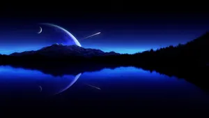 Stunning Moon Landscape Wallpaper
