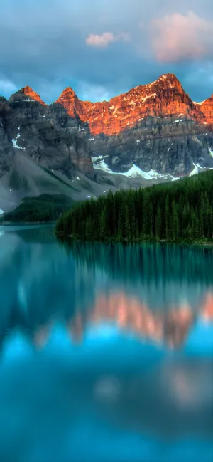 Stunning Mountain Reflection Wallpaper Wallpaper