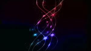 Stunning Neon Lights Reflecting On City Street Wallpaper