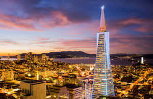 Stunning Night View Of The Transamerica Pyramid Wallpaper