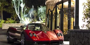 Stunning Pagani Zonda C12 Roadster In Motion Wallpaper