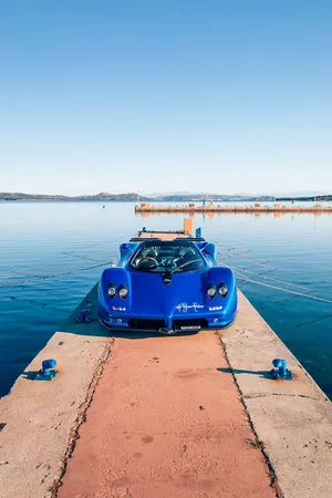Stunning Pagani Zonda C12 Roadster In Motion Wallpaper