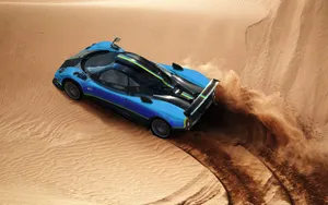 Stunning Pagani Zonda Cinque In Full Speed Wallpaper