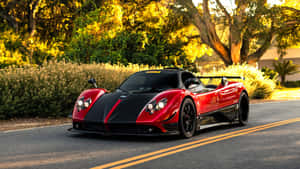 Stunning Pagani Zonda Cinque Speeding On An Open Road Wallpaper