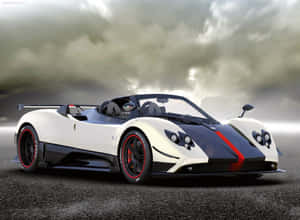 Stunning Pagani Zonda Hp Barchetta On The Road Wallpaper