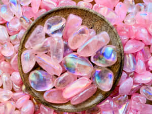 Stunning Pink Crystal Quartz Cluster Wallpaper