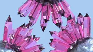 Stunning Pink Crystal Quartz Cluster Wallpaper