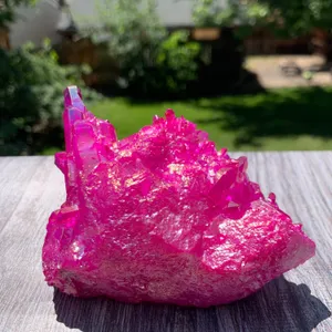 Stunning Pink Crystal Quartz Formation Wallpaper