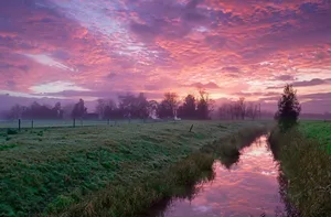 Stunning Pink Sky At Sunset Wallpaper