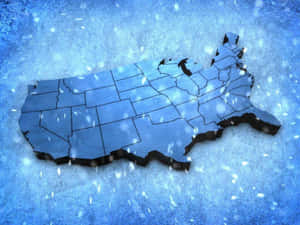 Stunning Polar Vortex In Blue Hues Wallpaper