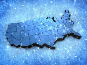 Stunning Polar Vortex In Blue Hues Wallpaper