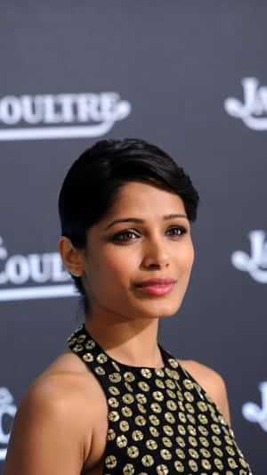 Stunning Portrait Of Freida Pinto Wallpaper