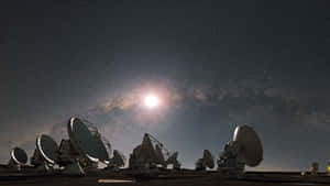 Stunning Radio Telescope In Action Wallpaper