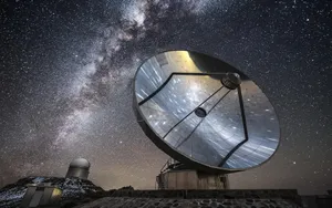 Stunning Radio Telescope In Operation Wallpaper
