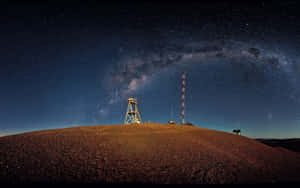 Stunning Radio Telescope Landscape Wallpaper