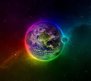 Stunning Rainbow Globe Wallpaper