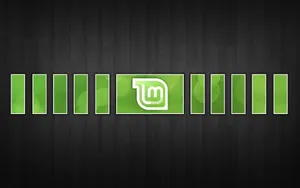 Stunning Rectangular Frames Featuring Linux Mint Logo Wallpaper
