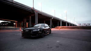 Stunning Red Audi A4 On The Road Wallpaper