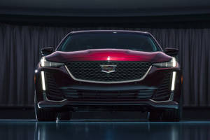 Stunning Red Cadillac Ct5 Ready For The Road Wallpaper