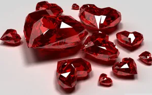 Stunning Red Diamond Sparkling On A Dark Background Wallpaper
