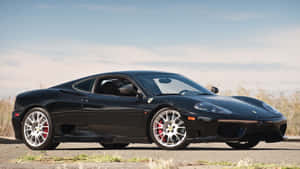 Stunning Red Ferrari 360 Modena On Display Wallpaper