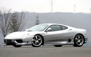 Stunning Red Ferrari 360 Modena On The Road Wallpaper