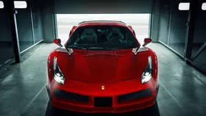 Stunning Red Ferrari 488 Spider In High Resolution Wallpaper