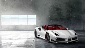 Stunning Red Ferrari 488 Spider On The Road Wallpaper