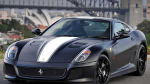 Stunning Red Ferrari 599 Gtb Fiorano In Action Wallpaper