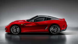 Stunning Red Ferrari 599 Gtb Fiorano In High Definition Wallpaper