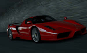 Stunning Red Ferrari Enzo In Hd Wallpaper