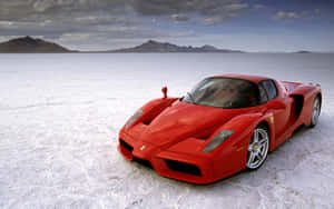 Stunning Red Ferrari Enzo In High Resolution Wallpaper